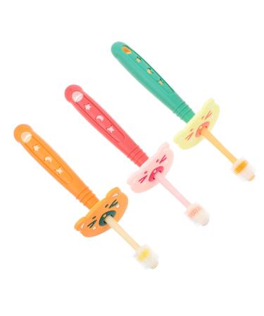 Sewoart manual toothbrush 3st toothbrush baby brush made of silicone oral care for babies cubes for babies tooth cleaning brush teeth clean soft fur detergent toddler pp