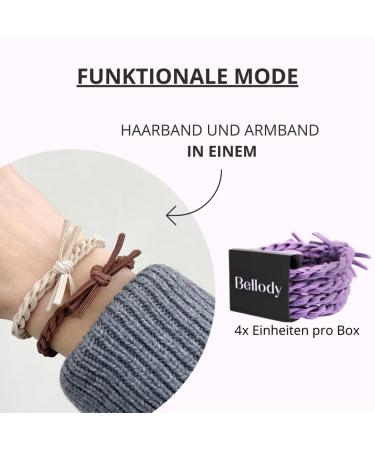 Buy Bellody Original Hair Tie - Sundance Edition | Stylish Braided Hair Tie Set (4-Pack) in Violet Purple | Strong Hold Women's Hair Accessories - International Shipping Available - Buy Online on GoSupps.com