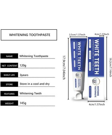 Brightening Toothpaste - Gradually Brightens Teeth While Providing Lasting Fresh Breath. Use Twice Daily(5pcs) 1 Count (Pack of 1) - Buy Online on GoSupps.com