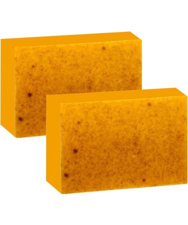  Beslibate Turmeric soap turmeric skin lightening soap turmeric skin lightening soap dark spot removal for face and body moisturizing lightening bath soap 100g 2PC soap-4 - Buy Online on GoSupps.com