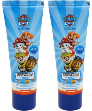 Buy Paw Patrol Children's Toothpaste Set - 2x50ml Strawberry Flavor for Healthy White Teeth - Buy Online on GoSupps.com