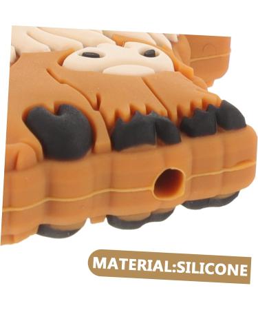 SEWACC 10pcs Highland Animal Silicone Teether Beads - Cute Baby Teething Toys (Light Brown, 2.8x2.7cm) - Buy Online on GoSupps.com