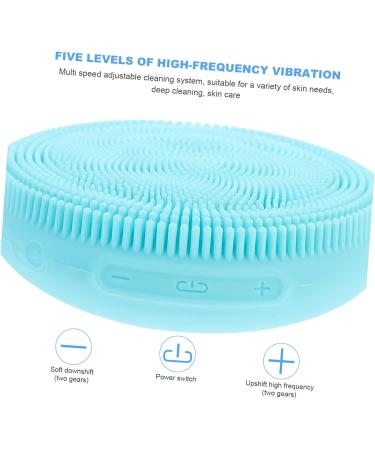 Housoutil Pore cleanser Deep Cleansing Brush Skin Cleaner Pore Cleaning Device Pore Cleaner Electric Scrubber Electric Facial Brush Facial Wash Cleaner Pores Washbasin Silica Gel - Buy Online on GoSupps.com