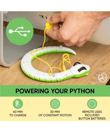 Remote Control Snake Cat Toy - Interactive RC Toy Snake for Active Indoor Cats | Realistic and USB Charged - AmazinglyCat - Buy Online on GoSupps.com