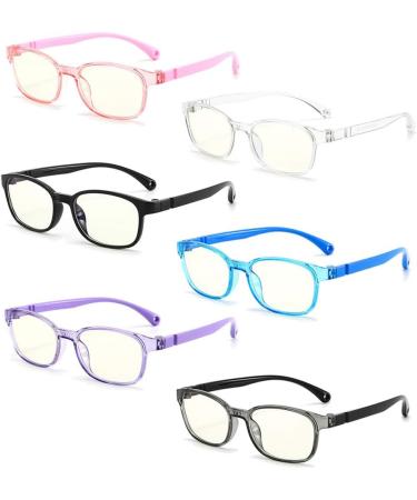 Fashionable Kids Glasses - Blue Light Blocking Anti-Glare Optical Frames for Boys & Girls - Purple Lenses - Buy Online on GoSupps.com