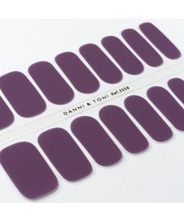 DANNI & TONI Semi Cured Gel Nail Strips Purple (Mulberry) - 16 Thin Gel Nail Stickers - Buy Online on GoSupps.com