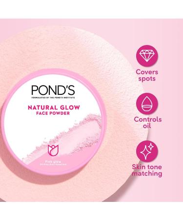 Pond's Natural Glow Face Matte Powder for Normal Skin - Pink Glow 30G | International Shipping Available - Buy Online on GoSupps.com