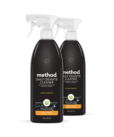 Method Daily Granite Cleaner Refill Orange Tangerine Plant-Based Cleaning Agent for Granite Marble and Other Sealed Stone 68 Fl Oz (Pack of 2) Orange Tangerine 2 pack