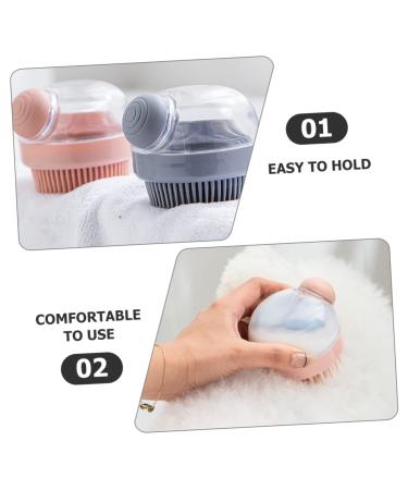 FOMIYES 2pcs Scalp Massage Brush and Body Scrubber Set - Silicone Hair Washing & Head Massage Brush - 8.5x8.5cm - Assorted Colors - Buy Online on GoSupps.com