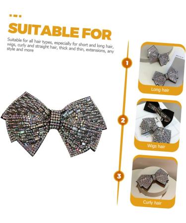 FRCOLOR Rhinestone Butterfly Hair Clip Womens Hair Clips Bowknot Hair Clips Bowknot Hairpins Hair Gems for Women Rhinestone Hair Bows Girl Bows Headgear Women's Rhinestones Temperament - Buy Online on GoSupps.com