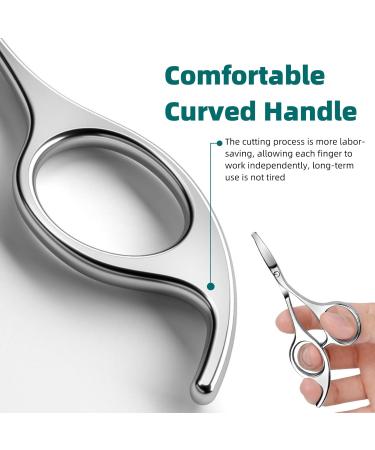 Nose Hair Scissors - Precision Grooming Scissors for Men & Women | Mustache & Eyebrow Trimming | Mini Beauty Scissors for All Purposes - Buy Online on GoSupps.com