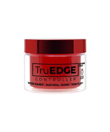 TruEDGE Controller Extreme Hold Water-Based Pomade - Ntaural Shine & Non-Flaky Scented Edge Control - Perfect for Hair-Braiding (Strawberry)