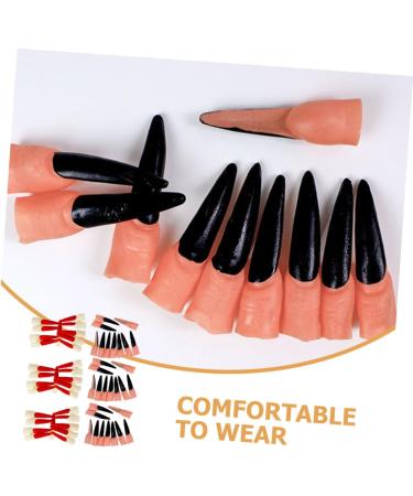 Toyvian Halloween Costumes Witch Nail Art Zombie Finger Nail Fake Witch Nail Claw Witch Finger Fake Witch Nail Finger Finger cots Pearlescent Halloween Costume - Buy Online on GoSupps.com