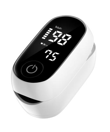 Fingertip Pulse Oximeter Accurate Blood Oxygen Saturation Monitor (SpO2) and Pulse Rate (PR) Health Fitness Detector with AAA Batteries