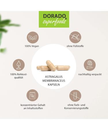 Astragalus Membranaceus Capsules - 1640 mg Daily Dose | 120 Veggie Capsules | Herbal Root Powder | 1 Month Supply | Dorado Superfoods  - Buy Online on GoSupps.com