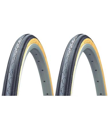 Set of 2, Sunlite Road Raised Center Tire - 27 x 1-1/4, Black/Gum
