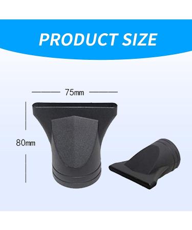 2Pcs Black Hair Dryer Attachment Set - Professional Plastic Diffuser & Concentrator Nozzle for Diameter 4.2cm to 4.6cm - Blow Dryer Replacement Parts for Flat and Volume Hair Drying - Buy Online on GoSupps.com
