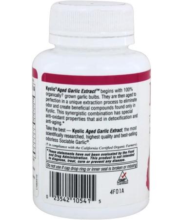 Kyolic Aged Garlic Extract Formula 105 Detox and Anti-Aging 100 Capsules (Packaging May Vary) - Buy Online on GoSupps.com