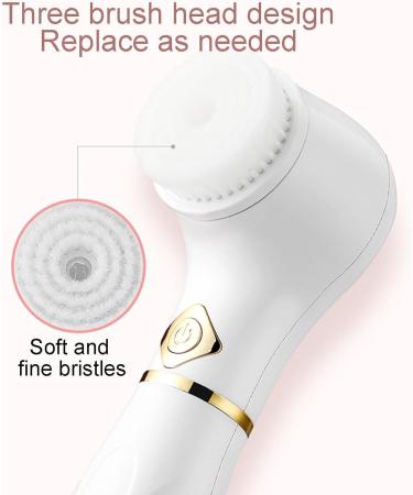 Face Wash Brush Electric | Electric Exfoliate Facial Cleansing Brush with 3 Brush Heads | Face Cleaner Brush Women Waterproof Facial Cleanser Brush Face Wash Brush Face Washer Buogint - Buy Online on GoSupps.com