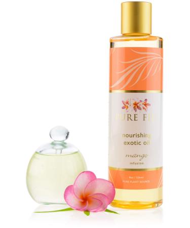 PURE FIJI Nourishing Exotic Oil - Natural Coconut Oil for Bath & SPA with Vitamin E - Body Oil  Massage Oil  Mango  8oz