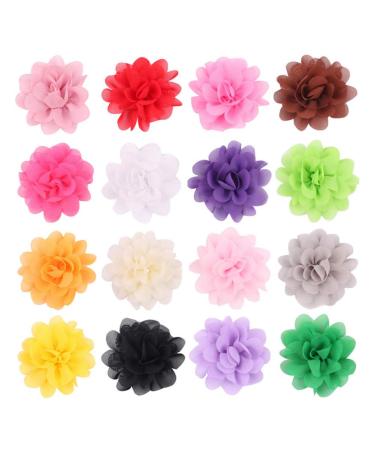 20 pieces of hair for babies girl chiffon flowers crocodile terminals hairpins for babies girls infants teen toddlers children children - Buy Online on GoSupps.com