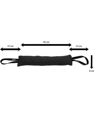 Dingo Gear Cotton Nylon Bite Sausage for Dog Training - IGP IPO Obedience Protection - 45x8cm with 2 Handles - Black S00076 - Buy Online on GoSupps.com