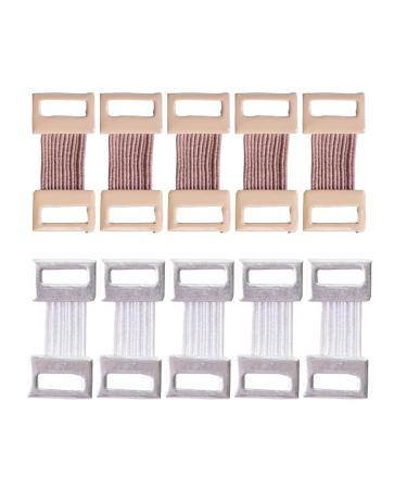 10 Pcs Bandage Wrap Stretch Metal Clips Fixation Clamps Hooks Kit for Sport White/Coffee Replacement Elastic Bandage Wrap Clips Black