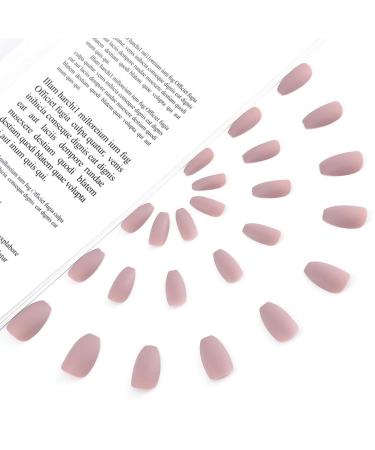 Sethexy Light Pink Matte Ballerina Nails Medium Acrylic Art Tips for Women & Girls | International Shipping - Buy Online on GoSupps.com
