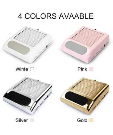 USKI 180W Nail Dust Collector Manicure Tools Garden Strong Power Natal Dust Collector with Removing Filter Professionals Pink 1 Pink - Buy Online on GoSupps.com