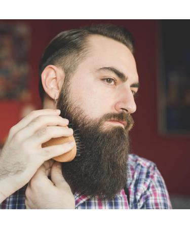 Premium Beard Care Set - Bartbrush & Beard Kamm with Wild Boar Bristles | Buy Wooden Beard Brush & Shears for Men Online - Buy Online on GoSupps.com