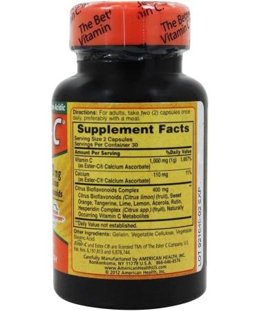 Ester-C 500 mg with Citrus Bioflavonoids Capsules - Buy Online on GoSupps.com