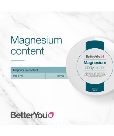 BetterYou Magnesium Body Butter - Hydrating Formula for Dry Skin - 6.7 oz - Buy Online on GoSupps.com