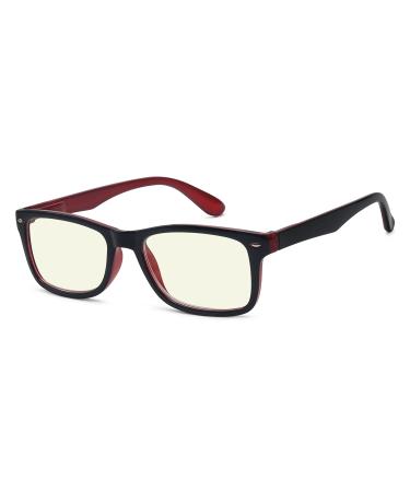 Eyekeper computer reading glasses UV protection glare protection anti -reflective computer reader (black red yellow tinted glasses) +3.0 BB40 lens - black red 3.0 x - Buy Online on GoSupps.com