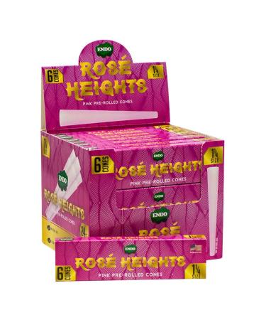 Ros Heights Pink 1.25 Pre-Rolled Cones Display Of 24