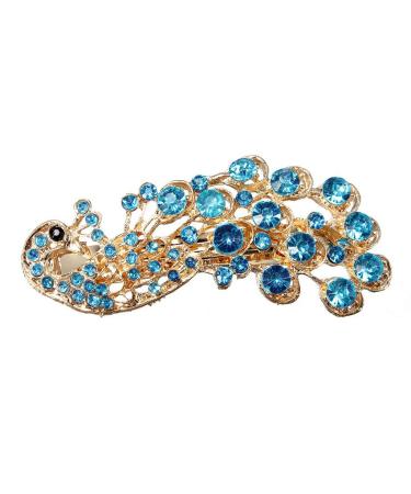 Zinc Alloy Rhinestone Hair Accessories Fashion Personality Simple Peacock Hair Clips Convenient And Practical