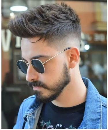 NLW Toupet Real Hair Wig for Men - 0.04mm Thin Skin PU & Lace - 110% Density #1 Deep Black - Ideal for Natural Look & Comfort - Buy Online on GoSupps.com
