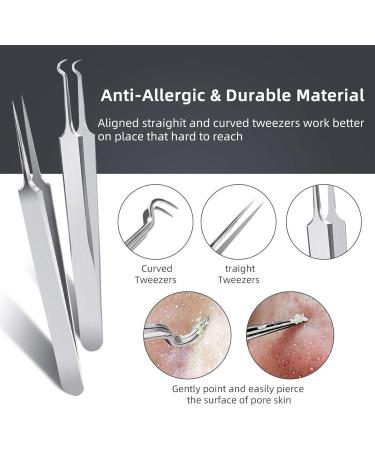 Acne Needle Stainless Steel Acne Needle Set Blackhead Remover Clean Spot Pimple Squeeze Removal Face Skin Care Tools (Color : 8PCS Iron Box) - Buy Online on GoSupps.com