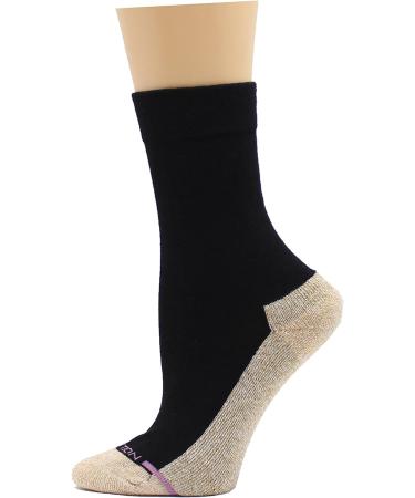 Dr. Motion Womens Diabetic Socks - Loose Fit Comfort Crew 4 Pairs - Non-Binding Wide Top - One Size Multi - Buy Online on GoSupps.com