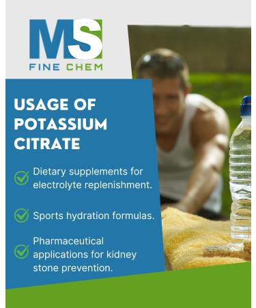 Potassium Citrate Powder Essential Electrolyte Supplement for Hydration & Mineral Balance Vegan Friendly Supports Heart Joint & Immune Health 500 g 1.1 Ounce (Pack of 1) - Buy Online on GoSupps.com
