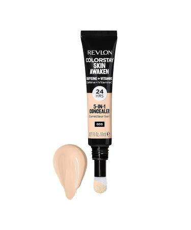 Revlon ColorStay Skin Awaken 5-in-1 Concealer - Lightweight Longlasting Face Makeup with Caffeine & Vitamin C for Imperfections & Dark Circles - 005 Fair 0.27 fl oz - Buy Online on GoSupps.com