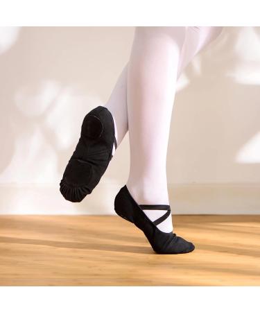 Shop Bothevin Ballet Shoes - Leather Sole & Lycra Training Slabs for Kids & Adults Sizes 23-44 EU Black - Buy Online on GoSupps.com