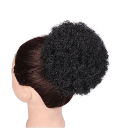 Afro Puff with Drawstring 8" Black 1 Piece