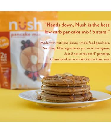 Nush Foods Keto Pancake Mix (2-Pack) - Original Flax Gluten-Free Grain Free Paleo Diabetic Friendly Snack - No Sugar Added Low Carb Healthy Option - 12.3 oz - Buy Online on GoSupps.com