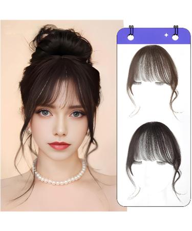 Bangs Hair Clip Bangs Wig Female Curly French Air Bangs with Thin Forehead Patch S-shaped Sideburns Bangs Wig Piece Bangs Clip in Hair(Color:T1B/613) - Buy Online on GoSupps.com