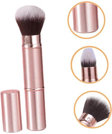 MAGICLULU Double-ended Makeup Brush Face Brush Blusher Brush Powder Applicator Loose Powder Brush Blush Brush Women Makeup Tool Travel Plaster Brush Plastic Rose Gold - Buy Online on GoSupps.com