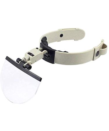 Headband Magnifier Handheld Digital Magnifier Headband Magnifier with Led Light Head-Mounted Handsfree Reading Magnifying Glasses Jeweler Watch Loupe 3 Replaceable Lenses
