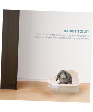 HANABASS 2pcs Box Rabbit Toilet Critter Litter Hamster Triangle Toilet Hamster Bedding Cage Pee Plastic White 25X19X10CMx2pcs Whitex2pcs - Buy Online on GoSupps.com
