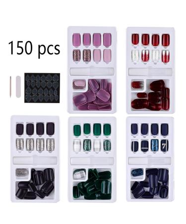150 Piece Tucireat Glue Nails Set | Artificial Fingernails for Easy Application | Perfect for Salon Nail Art - Buy Online on GoSupps.com