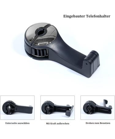 Enlace Rear Hooks for Car Seats with Cell Phone Holder - Headrest Hooks for Bags & Handbags Silver 2 Pieces - Shop Internationally - Buy Online on GoSupps.com