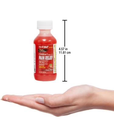 HealthA2Z Children's Pain Relief | Acetaminophen 160 mg Oral Suspension | Cherry Flavor | Ages 2-11 | Fever Reducer - Aspirin & Ibuprofen Free | 4FL Oz (118 mL - Buy Online on GoSupps.com